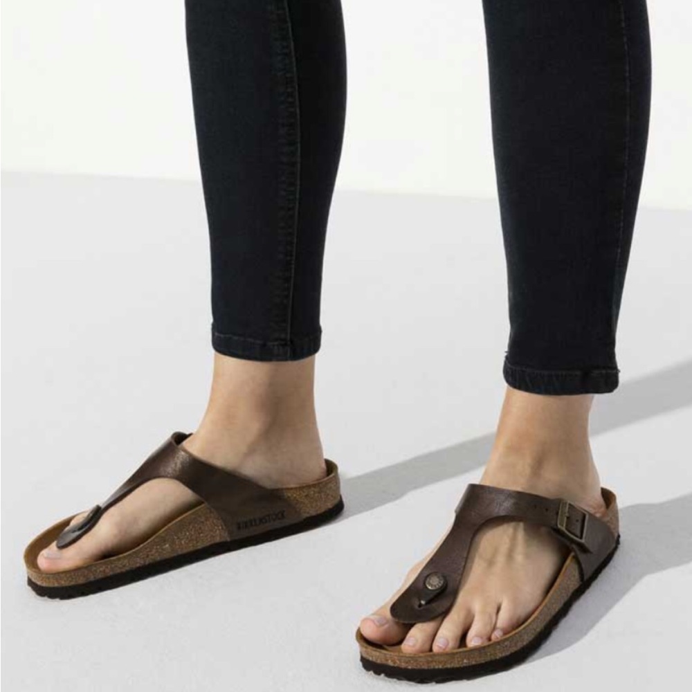 Birkenstock The Gizeh Brown Modern‎ Thong. Size 41
